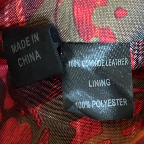 Francesco Biasia Red and Black Leather Hobo Designer Rare Bag - Picture 15 of 16